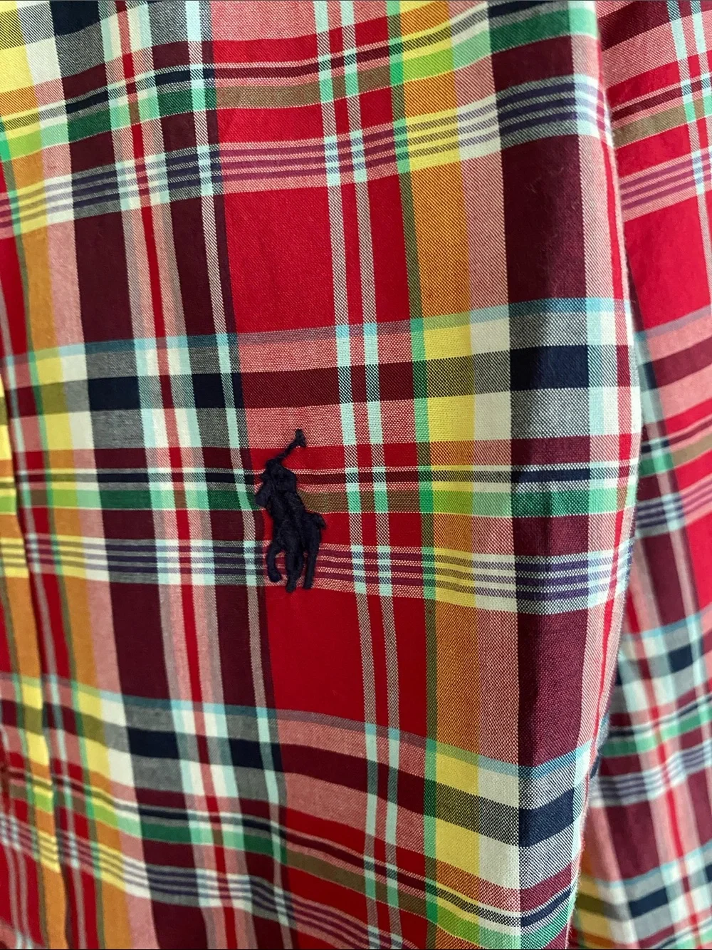 Ralph Lauren Red Multi-Color Plaid Button-Down Shirt